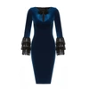 NISSA Bodycon Dress With Lace Details On The Sleeves