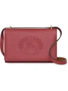 BURBERRY BURBERRY EMBOSSED CREST WALLET WITH DETACHABLE STRAP - RED
