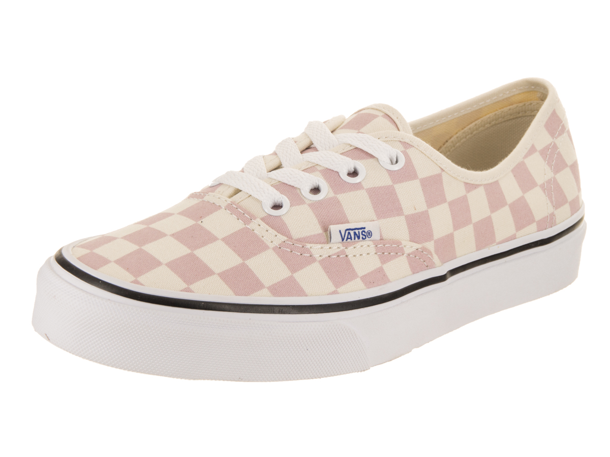 vans authentic checkerboard pink