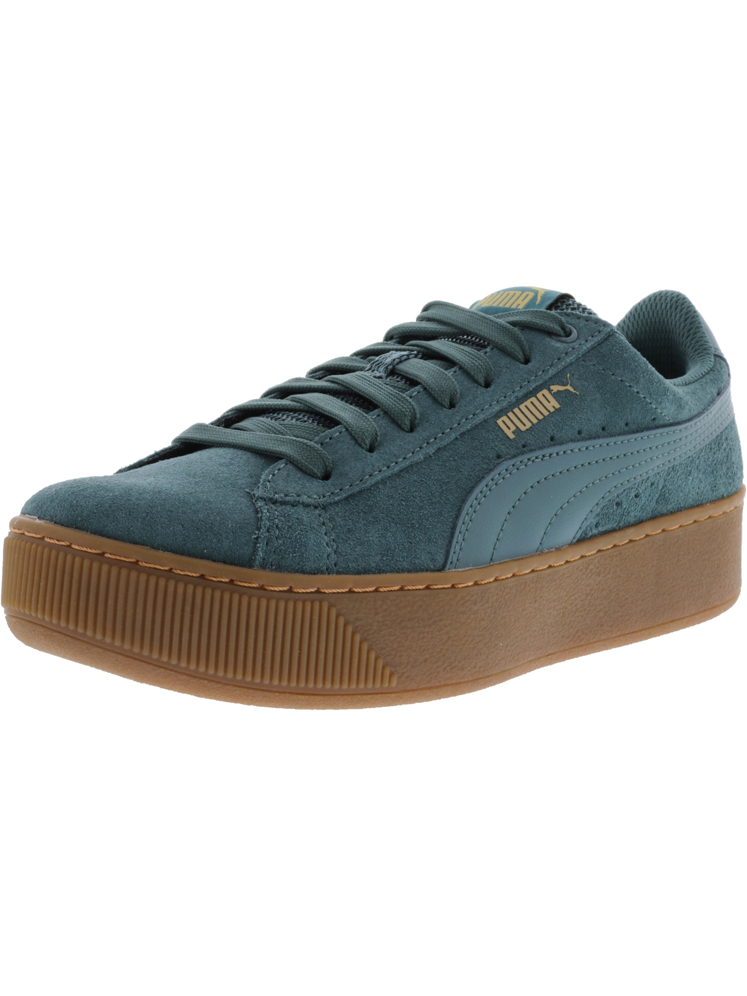 puma vikky platform green