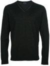 Lanvin Lightweight V-neck Sweater In Black