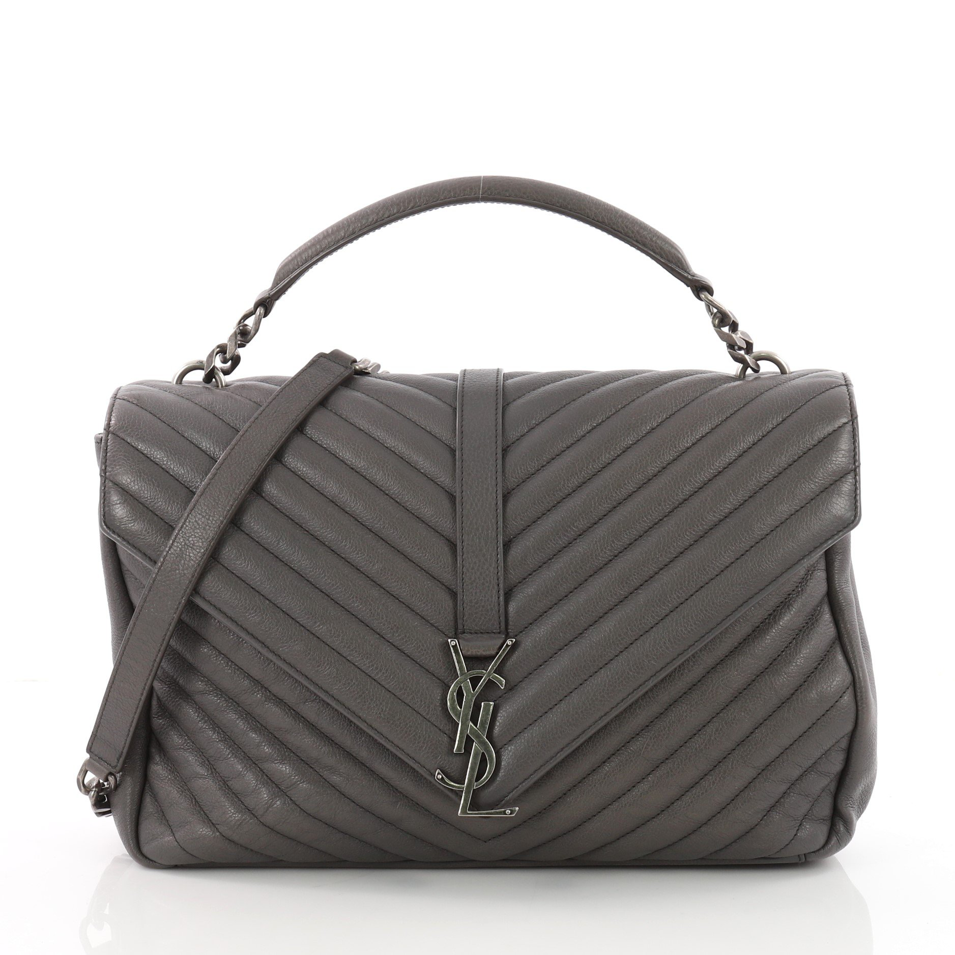 saint laurent college bag grey