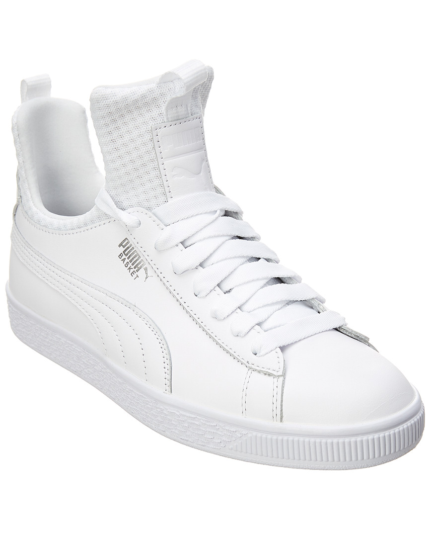 Basket Fierce Leather Sneaker In White 