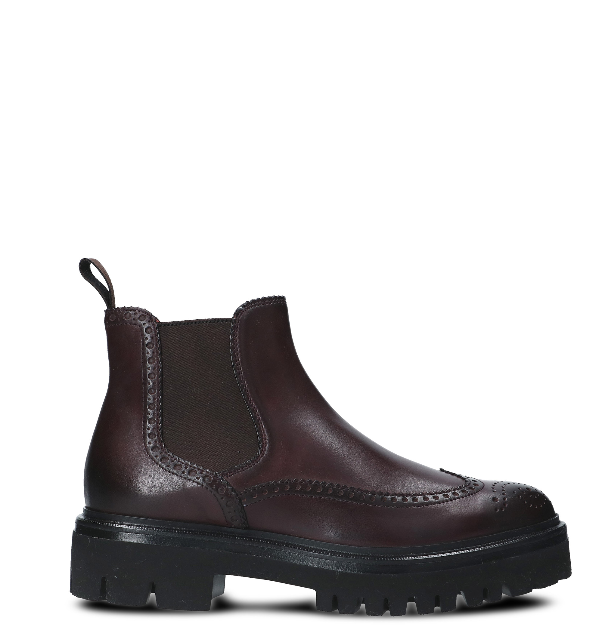 women's burgundy leather ankle boots