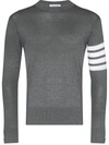 Thom Browne Grey Milano 4-bar Sweater