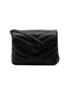 Saint Laurent Toy Loulou Quilted Shoulder Bag In Black