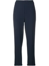 ANTONELLI ANTONELLI CROPPED TAPERED TROUSERS - BLUE