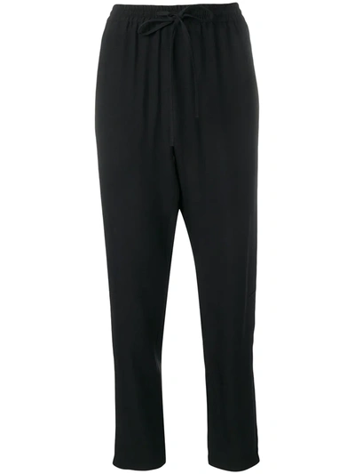 Red Valentino Tapered Leg Relaxed Trousers In Black