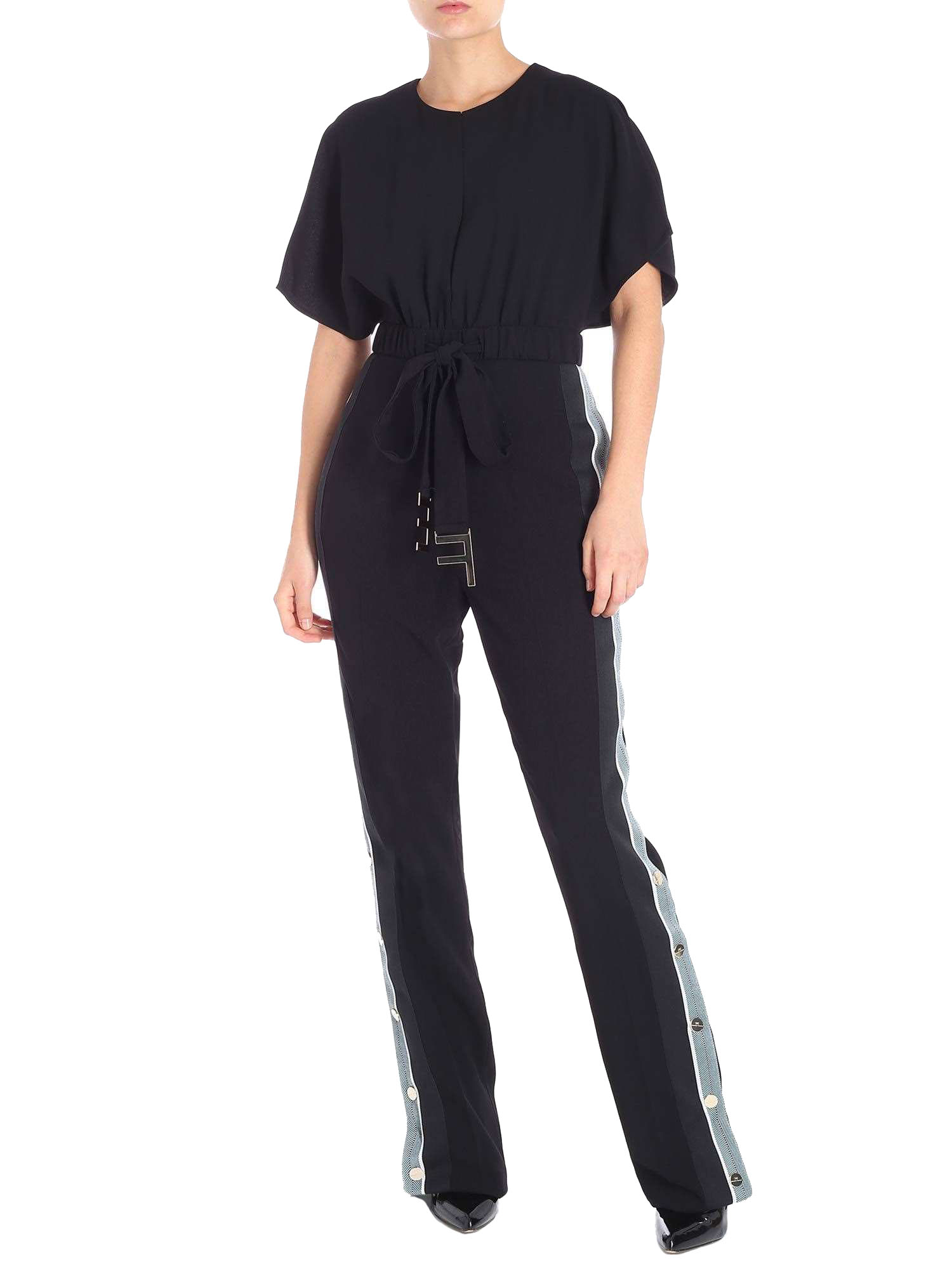 elisabetta franchi denim jumpsuit