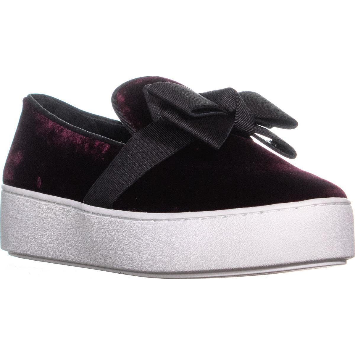 michael kors red slip on sneakers