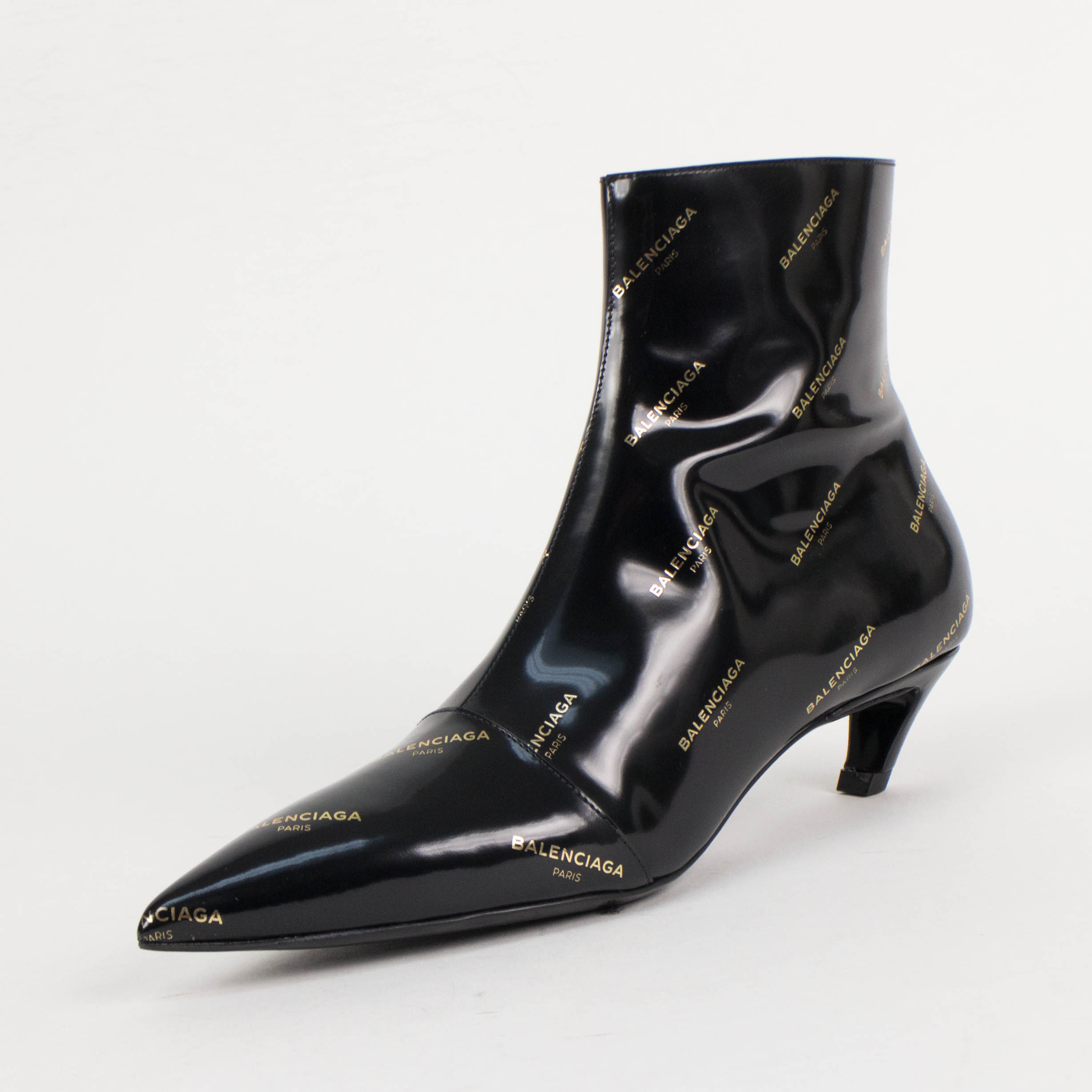 balenciaga patent leather boots