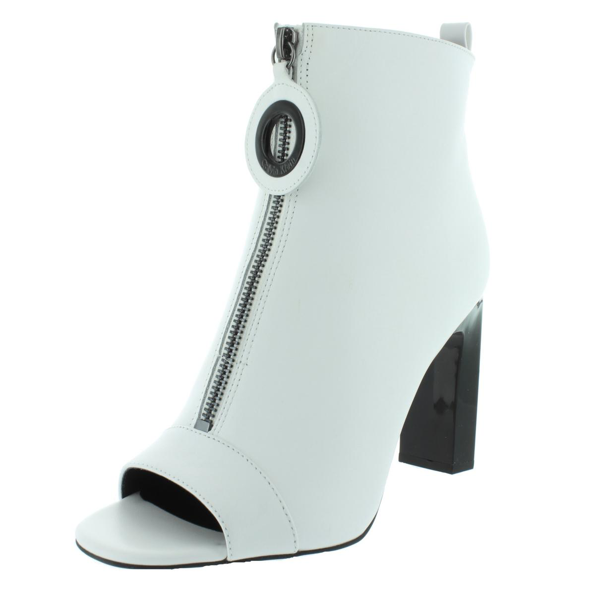 calvin klein peep toe booties