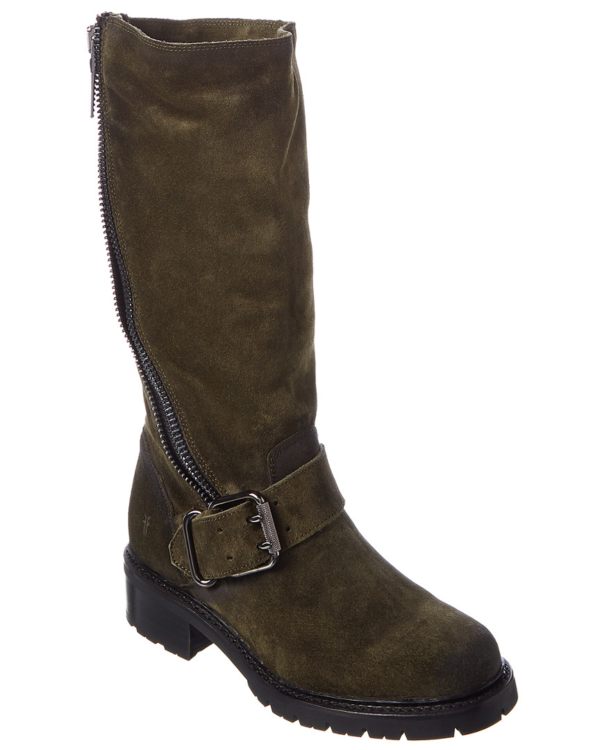 frye green suede boots