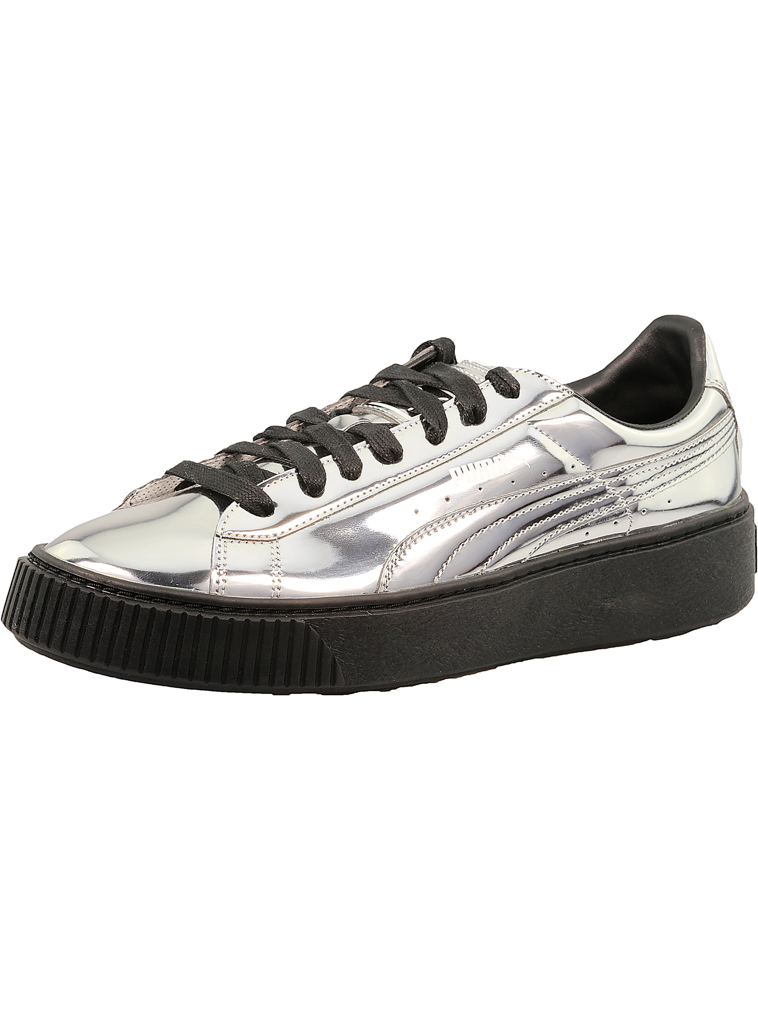 puma basket platform metallic puma basket platform metallic