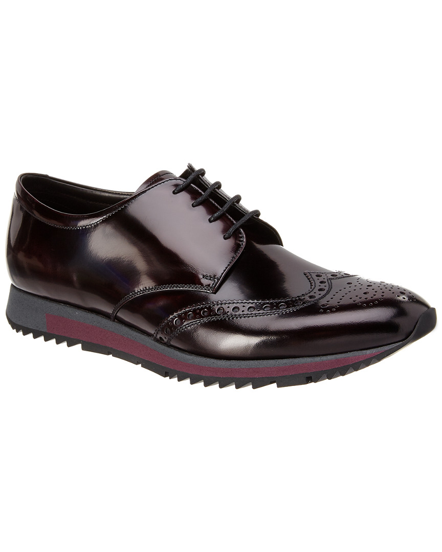 prada brushed leather oxford shoes