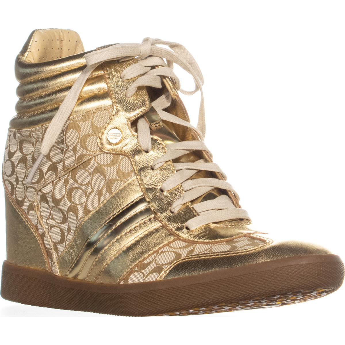 coach gold sneakers