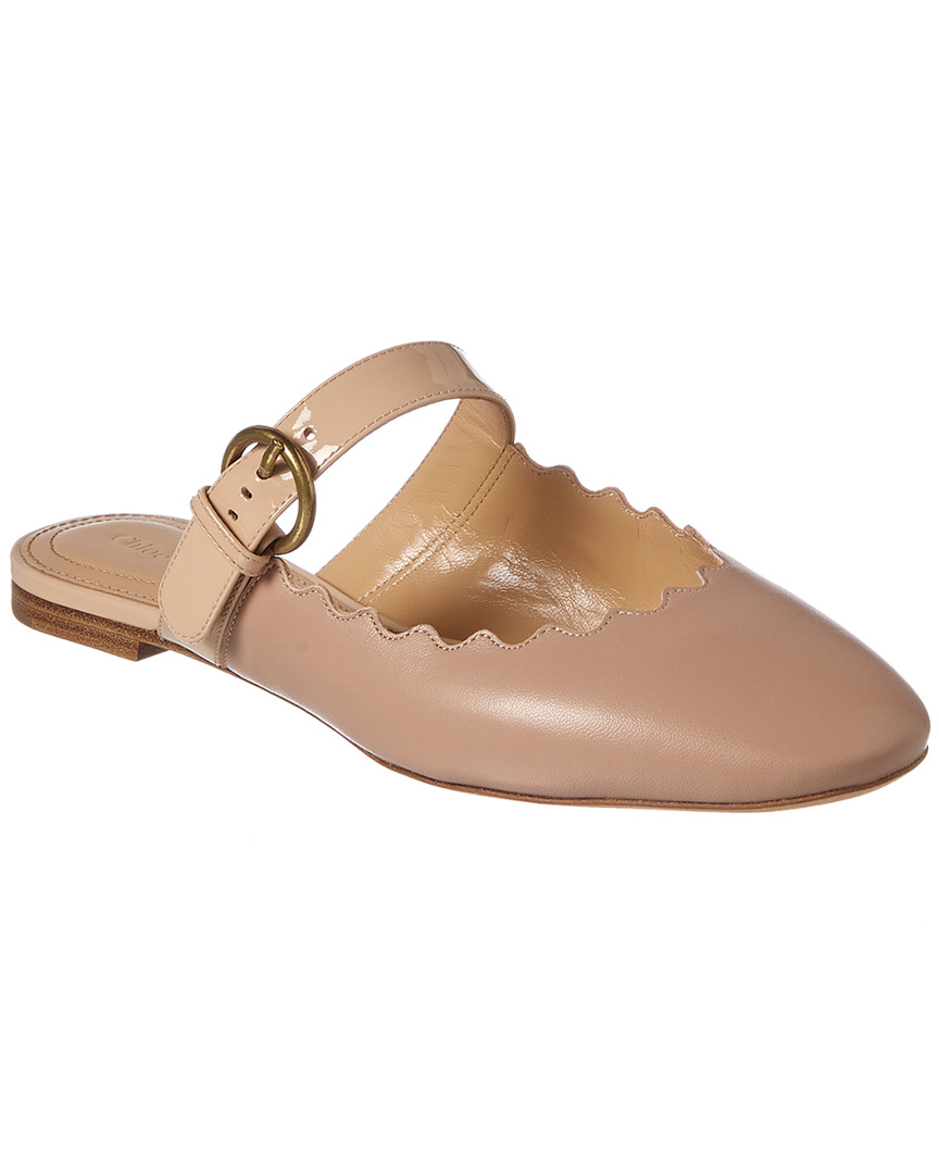 leather slip on mules