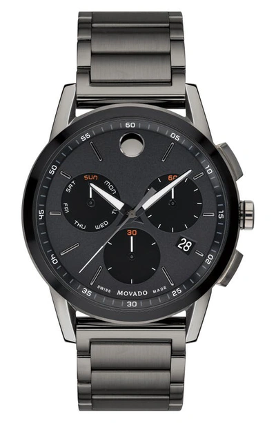 Movado Museum Sport Chronograph Bracelet Watch, 43mm In Gray