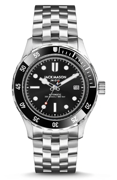 Jack Mason Diving Automatic Bracelet Watch, 42mm In Silver
