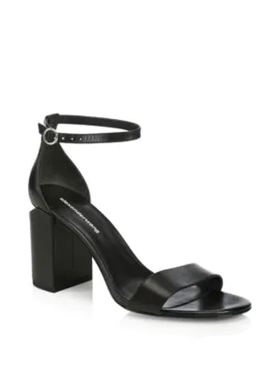 Alexander Wang Abby Ankle-strap Leather Sandals In Nero