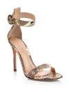GIANVITO ROSSI Python Leather Ankle-Strap Sandal