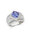 BLOOMINGDALE'S TANZANITE & DIAMOND STATEMENT RING IN 14K WHITE GOLD - 100% EXCLUSIVE,WV0BR16DZ3