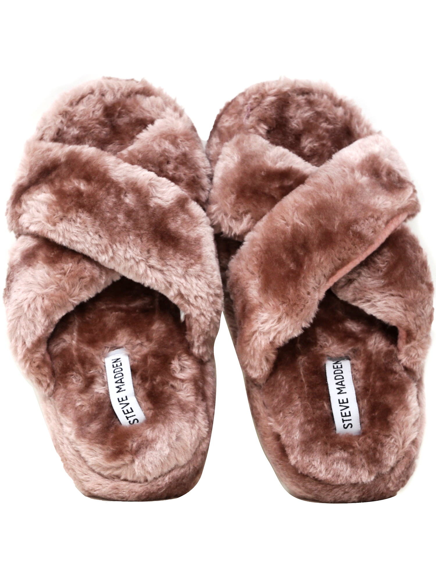 steve madden faux fur slippers