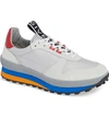 Givenchy White, Grey And Black Tr3 Logo Nylon And Suede Leather Sneakers In Grey/ Red
