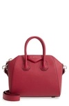 GIVENCHY 'MINI ANTIGONA' SUGAR LEATHER SATCHEL - PINK,BB05114012