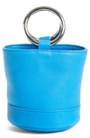 SIMON MILLER BONSAI 15 CALFSKIN LEATHER BUCKET BAG - BLUE,S801-9002-93737