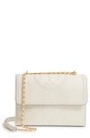 Tory Burch Fleming Quilted Lambskin Leather Convertible Shoulder Bag In Birch