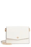 TORY BURCH ROBINSON CONVERTIBLE LEATHER SHOULDER BAG - WHITE,46333