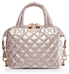 Mz Wallace Micro Sutton Satchel - Pink In Rose Gold