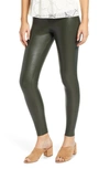 Commando Control Top Faux Leather Leggings In Pine
