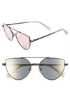 REBECCA MINKOFF STEVIE2 55MM AVIATOR SUNGLASSES,STEVIE2S