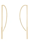 Lana 14k Gold Flat P-hoop Earrings
