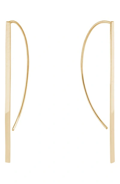 Lana 14k Gold Flat P-hoop Earrings