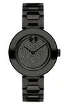 MOVADO BOLD PAVE T-BAR BRACELET WATCH, 32MM,3600576