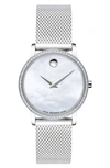 MOVADO MUSEUM CLASSIC DIAMOND BRACELET WATCH, 28MM,0607306