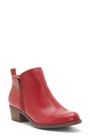 Lucky Brand Women's Basel Leather Booties Women's Shoes In Garnet