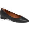 Aquatalia Penina Flat In Black Leather
