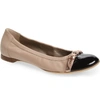 AGL ATTILIO GIUSTI LEOMBRUNI CAP TOE BALLET FLAT,N558034R17