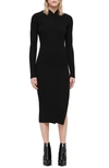 Allsaints Vries Merino Wool Sweater Dress In Cinder Black Marl ModeSens