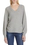 FRAME RUCHED WOOL & CASHMERE SWEATER,LWSW0468