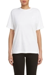 Acne Studios Cylea Cropped Embossed Cotton-jersey T-shirt In White