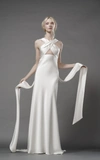 ELIZABETH FILLMORE HARLOW SILK BIAS GOWN WITH BANDED WRAP BODICE,5508.0