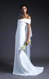 CUSHNIE BRIDAL CANDICE OFF SHOULDER BODICE GOWN WITH TRAIN,711500