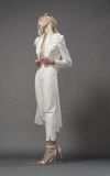 ELIZABETH FILLMORE BOWIE SILK TAIL JACKET WITH SHOULDER EMBROIDERY,5505.0