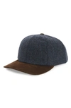 CROWN CAP SCOTTISH TWEED WOOL CAP - BLUE,1-46660S
