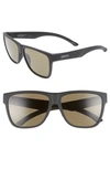 Smith Lowdown Xl 2 60mm Chromapop™ Polarized Square Sunglasses In Matte Black/ Green